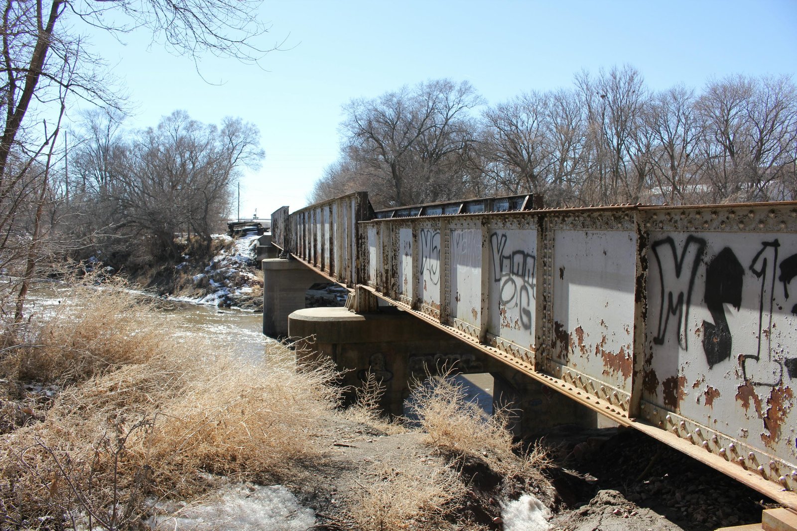 Looking south